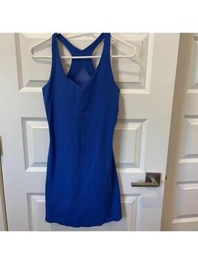 Spanx Booty Boost V-Neck Dress - XS - Cerulean Blue - NWT